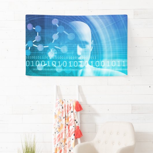 De Achtergrond van de molecule als Abstract Spandoek (Insitu)