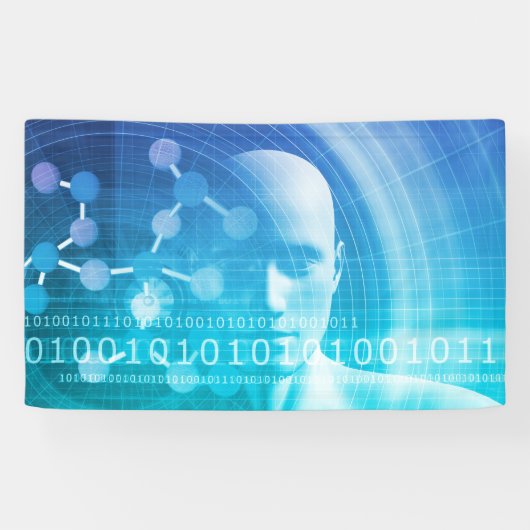 De Achtergrond van de molecule als Abstract Spandoek (Horizontaal)