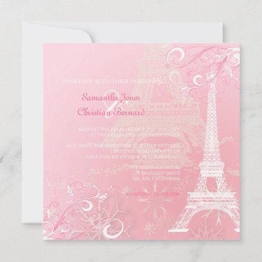 De ACHTERGROND van de TOREN INVITATIONS/DIY van Kaart (Achterkant)