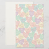 De Achtergrond van de Vorm van de liefde Briefpapier (Voorkant / Achterkant)