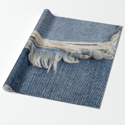 De achtergrond van gesnoeide spijkerbroek. cadeaupapier (Uitgerold)