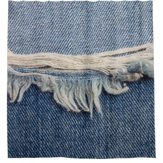 De achtergrond van gesnoeide spijkerbroek. douchegordijn (Voorkant)