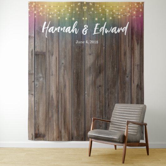 De achtergrond van het huwelijk, fotosteun, douane wandkleed (In situ)