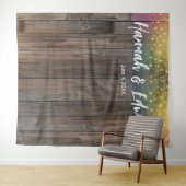 De achtergrond van het huwelijk, fotosteun, douane wandkleed (In Situ (horizontaal))