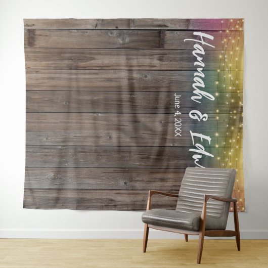 De achtergrond van het huwelijk, fotosteun, douane wandkleed (In Situ (horizontaal))