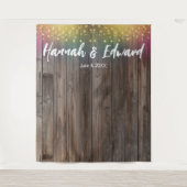 De achtergrond van het huwelijk, fotosteun, douane wandkleed (Voorkant)