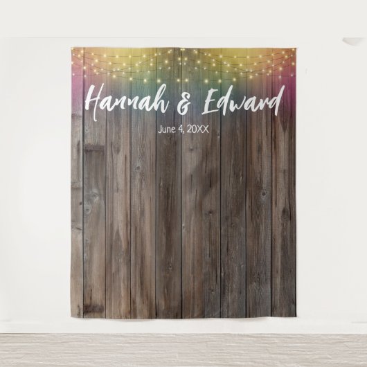 De achtergrond van het huwelijk, fotosteun, douane wandkleed (Voorkant)