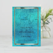 De achtergrond van het Patina van de boomstam spa Save The Date (Staand voorkant)