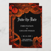 De  achtergrond van het Patina van de boomstam spa Save The Date (Voorkant / Achterkant)