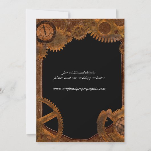 De achtergrond van het Patina van de boomstam spa Save The Date (Achterkant)