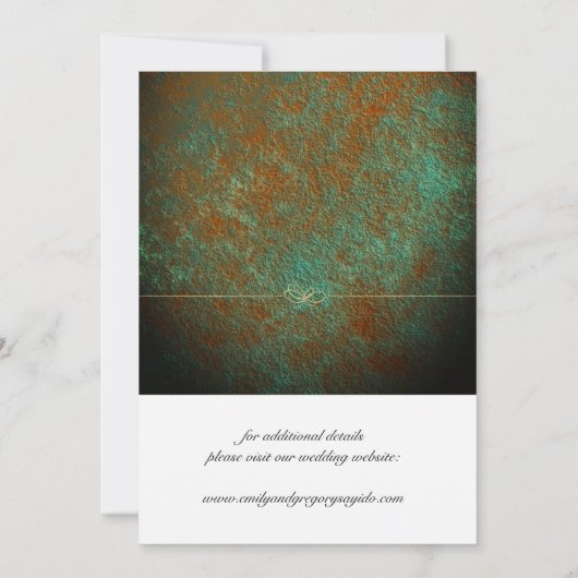 De  achtergrond van het Patina van de boomstam spa Save The Date (Achterkant)