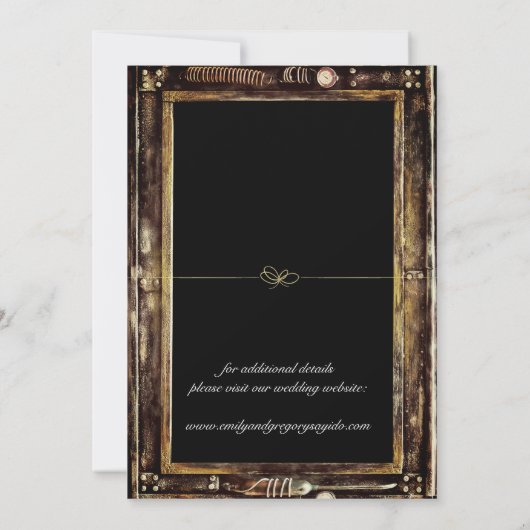 De  achtergrond van het Patina van de boomstam spa Save The Date (Achterkant)