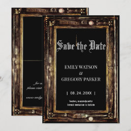 De  achtergrond van het Patina van de boomstam spa Save The Date