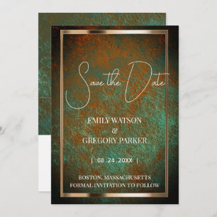 De  achtergrond van het Patina van de boomstam spa Save The Date