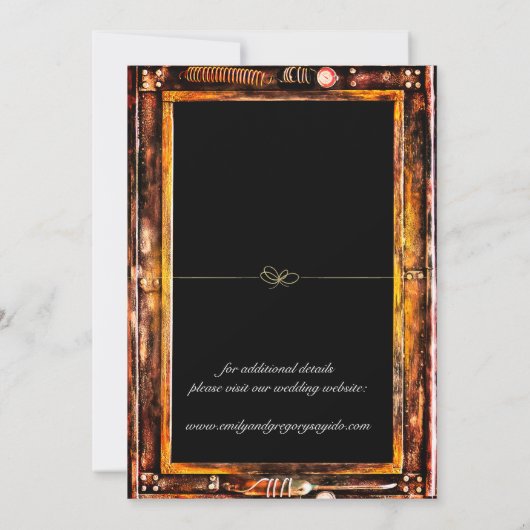 De  achtergrond van het Patina van de boomstam spa Save The Date (Achterkant)