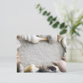 De Achtergrond van het Sand van Shell van het zee Briefkaart (Staand voorkant)