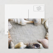 De Achtergrond van het Sand van Shell van het zee Briefkaart (Voorkant / Achterkant)