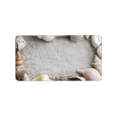 De Achtergrond van het Sand van Shell van het zee Etiket (Voorkant)