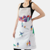 De achtergrond van het winterseizoen personages. W Schort (Insitu)