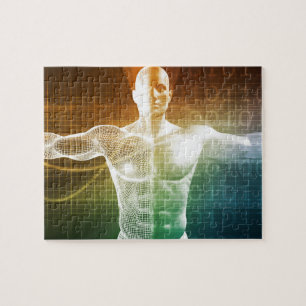 De Achtergrond van Internet met Binaire Code en Vi Legpuzzel