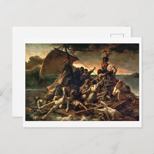 De achtergrond van Medusa | Théodore Géricault | Briefkaart (Voorkant / Achterkant)