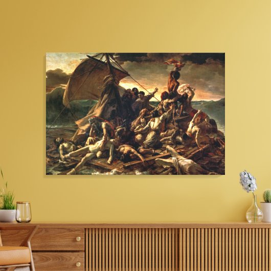 De achtergrond van Medusa | Théodore Géricault | Canvas Afdruk (Insitu (Woonkamer))
