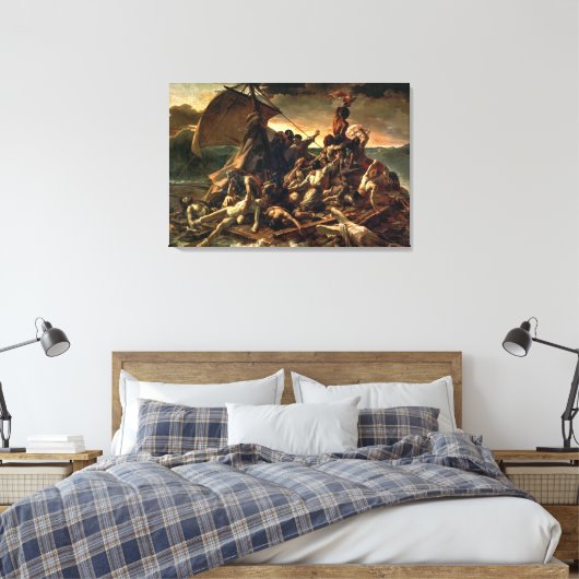 De achtergrond van Medusa | Théodore Géricault | Canvas Afdruk (Insitu (Slaapkamer))