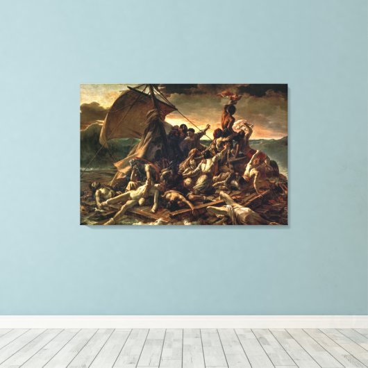 De achtergrond van Medusa | Théodore Géricault | Canvas Afdruk (Insitu (Houten vloer))