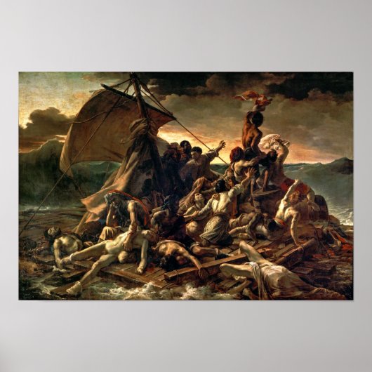 De achtergrond van Medusa | Théodore Géricault | Poster (Voorkant)