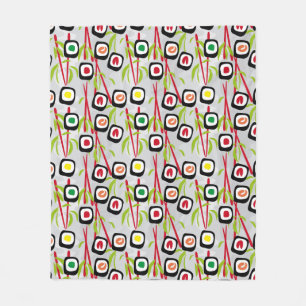 De achtergrond van sushi fleece deken