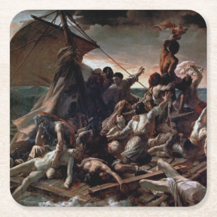 De achtergronden van de Medusa, Theodore Gericault Kartonnen Onderzetters