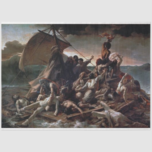 De achtergronden van de Medusa, Theodore Gericault Tissuepapier (Voorkant)