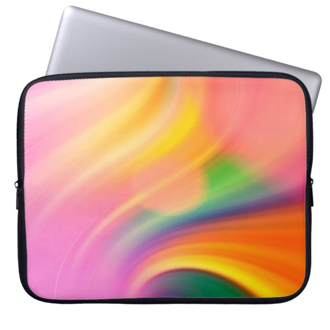 De achtergrondtextuur van de waterverf van golven laptop sleeve (Voorkant)