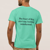 De achterkant van dit shirt is hilarisch (Achterkant)