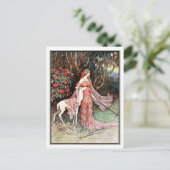 De achterkant van het bos door Warwick Goble Briefkaart (Staand voorkant)