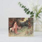 De achterkant van het  verhaal van de Bosse Fairy  Briefkaart (Staand voorkant)