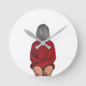 De achterlijke koningin ronde klok (Voorkant)