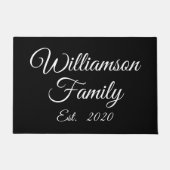 De achternaam, het jaar, het nummer van de koppeli deurmat (Voorkant)