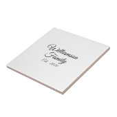 De achternaam, het jaar, het nummer van de koppeli tegeltje (Zijkant)