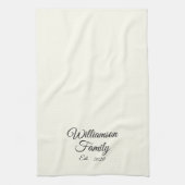 De achternaam, het jaar, het nummer van de koppeli theedoek (Verticaal)