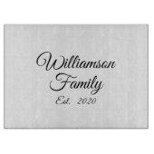 De achternaam, het jaar, het nummerglas van Couple Snijplank (Voorkant)