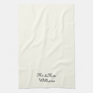 De achternaam van Couple aanpassen & Mrs ivoor Theedoek