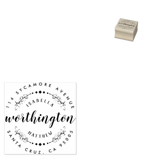 De Achternaam van het douanepaar Huwelijk Terugkee Rubberstempel (Gestempeld)