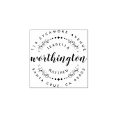 De Achternaam van het douanepaar Huwelijk Terugkee Rubberstempel (Afrduk)