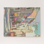 De achterste straten van Cyprus Travel Poster Styl Legpuzzel (Horizontaal)