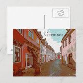 De achterste straten van Duitsland Reis Poster Sty Briefkaart (Voorkant / Achterkant)