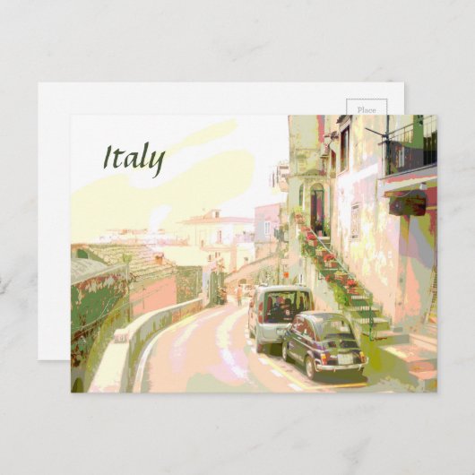 De achterste straten van Italië Reisposter Style Briefkaart (Voorkant / Achterkant)