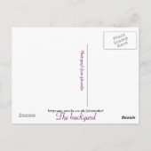 De achtertuin briefkaart (Achterkant)