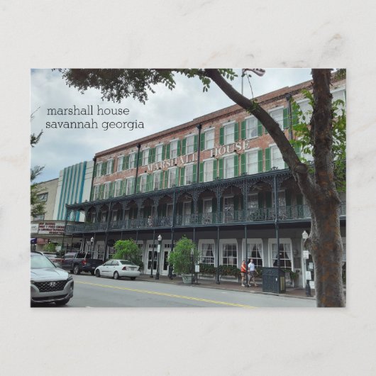 de achtervolgde marshall house savannah georgia briefkaart (Voorkant)