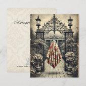 De achtervolging van Roseveil Manor - Gotisch Notitiekaartje (Voorkant / Achterkant)